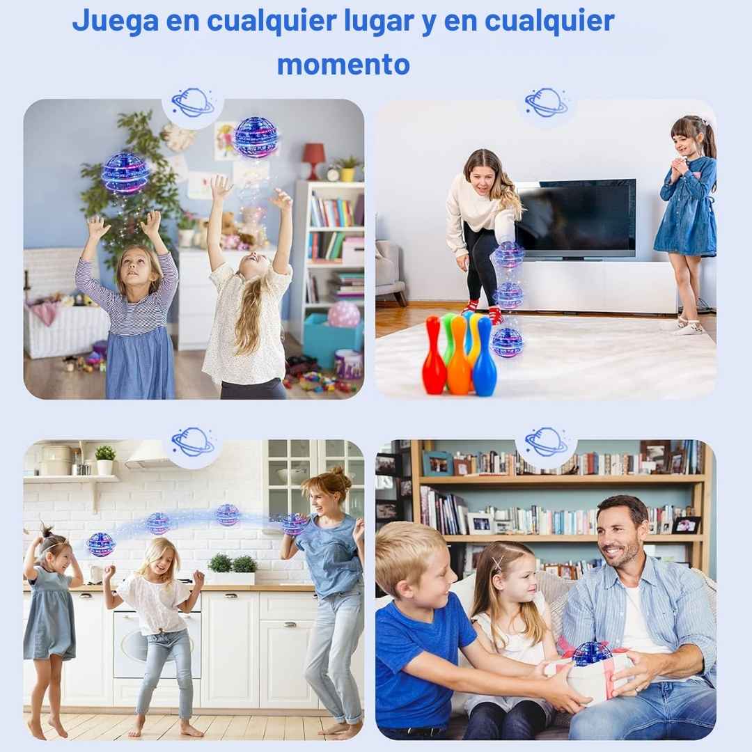 Pelota voladora magica giratoria