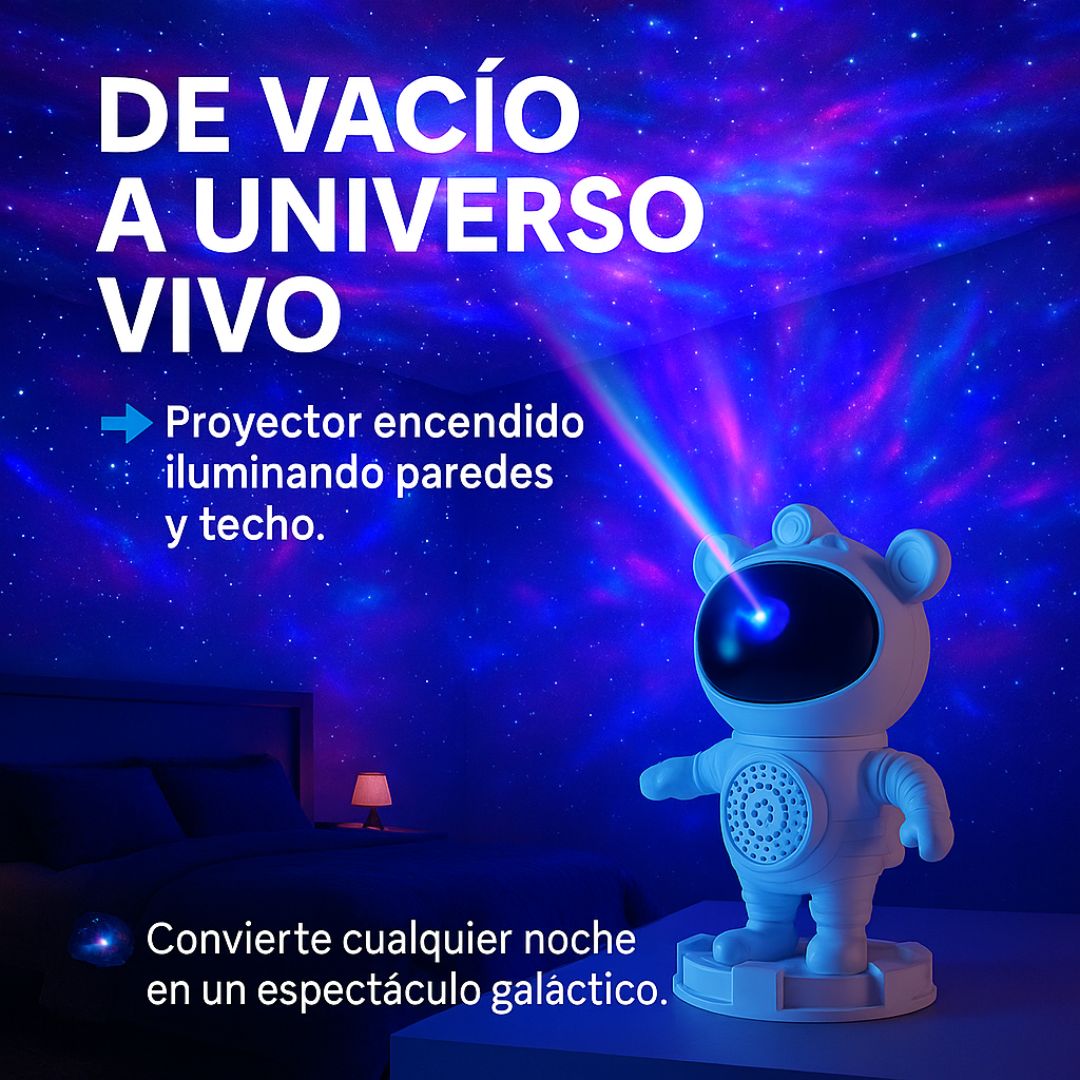 PROYECTOR DE ASTRONAUTA CON BOCINA BLUETOOTH