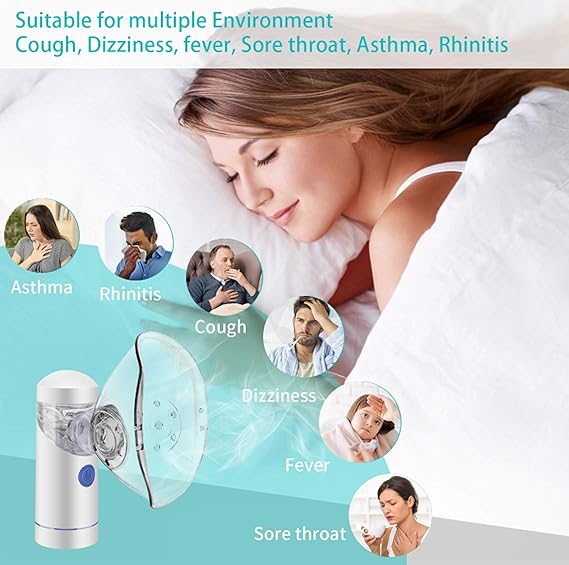 NEBULIZADOR ULTRASONICO PORTATIL SILENCIOSO ADULTOS Y NIÑOS