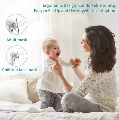 NEBULIZADOR ULTRASONICO PORTATIL SILENCIOSO ADULTOS Y NIÑOS